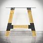 Wooden table legs A-shape, 80x71cm (2 pcs)