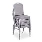 Banquet chairs 24 pcs. gray with a gray frame