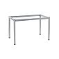 Table frame with round legs 196x76 cm, Colors: alu, white, black, graphite