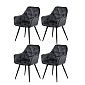 Restaurant chairs 4 pcs. with armrests in gray (9220)