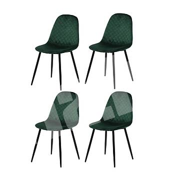 Restaurant chairs 4 pcs. moss green (6001)