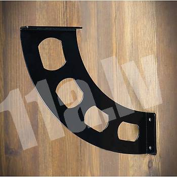 Metal shelf support, bracket, holder - black set (2 pcs.) &amp;quot;Boomerang&amp;quot;