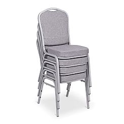 Banquet chairs 10 pcs. gray with a gray frame