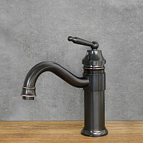 Retro style washbasin faucet h: 240mm