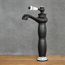 Retro style washbasin faucet with ceramic elements h: 335mm
