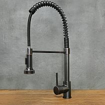 Retro style washbasin faucet with spring h: 500mm