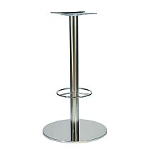 Table top for bars, Ø57x106 cm, polished stainless steel