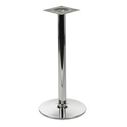 Metal central table leg - chrome effect diameter 46 cm, height 110 cm