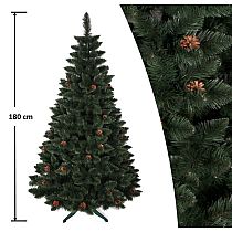 Classic artificial Christmas tree with cones 180cm