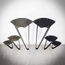Hairpin metal table legs made of flat iron 0.4x2 cm (set of 4 pcs.)
