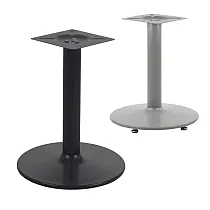 Metal central table leg for coffee table in black or grey color, base diameter 46 cm, height 57.5 cm