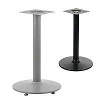 Metal central table leg made of steel, black or aluminum color, height 72 cm, base diameter 46 cm