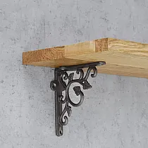 Cast iron shelf support, bracket with dimensions 11x13 cm,  &amp;quot;thread leaves&amp;quot; - set of 2 pcs