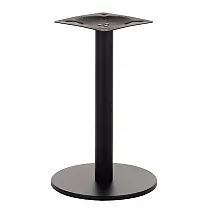 Central table base made from steel, black color, bottom plate Ø 45 cm, height 71.5 cm