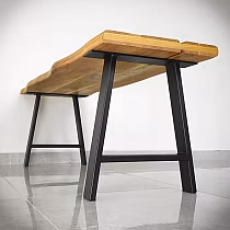 Stable A-shaped table legs made of steel for a low height table or bench, height 45 cm, width 40 cm, set of 2 pieces