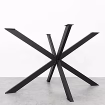Black Steel Dismantlable 3D Spider Table Frame For Modern Interior – 120x80 cm, 71 cm Height
