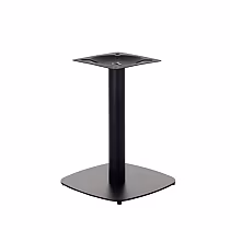 Durable metal table base - 57.5 cm height, 45x45 cm steel bottom plate, central column design, for indoor use