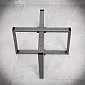 Screwable metal table base Cross-Frame made of steel, size 60x40cm, black color