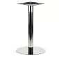 Poleeritud roostevabast terasest lauaalus, aluse läbimõõt 44,5 cm, kõrgus 72,5 cm