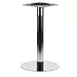 Polished stainless steel table base, base diameter 44.5 cm, height 72.5 cm