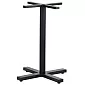 Central table base made of steel, one column, height 72.5 cm, base bottom dimensions 58x58 cm, black color