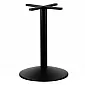 Metal central table base, height 72 cm, with large base bottom plate with diameter 53.5 cm, black color