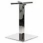 Polished stainless steel table base, height 72.5 cm, bottom base 50x50 cm