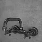 Wall faucet made of brass, black color, height 130mm