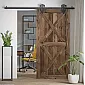 Sliding door steel system for single-sided wooden doors with weight up to 130 kg, length 2 meters, wall-mounted