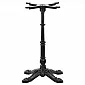 Metal table leg made of cast iron, black color, height 71.5 cm, bottom base 52 cm, weight 14.6 kg
