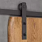 Bīdāmo durvju sistēma no tērauda, vienvērtņu durvīm līdz 130 kg, melnā krāsā, stiprināma pie sienas