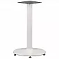 Elegant central table leg made of steel, white color, base Ø 57 cm, height 72.5 cm, for surfaces up to D80 cm