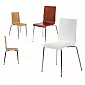 Plywood chair set D15 (white, beech or walnut)