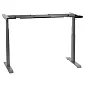 Metal table frame with electrically adjustable height, two motors, aluminum color, height 61.5-126.5 cm, length 119-172 cm