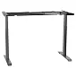 Metal table frame with electric height adjustment, aluminum color, two motors, height 70.5-118 cm, length 119-172 cm