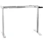 Metal table frame with electric height adjustment, white color, two motors, height 70.5-118 cm, length 119-172 cm