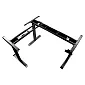 Large metal table frame with electric height adjustment for offices, adjustable height 61.5-126.5 cm, black color, three motors