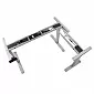 Metal table frame for offices with electric height adjustment, adjustable height 71-119 cm, aluminum color, three motors, length 123.5-175.5 / 88.5-135 cm