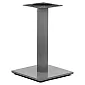 Central table leg made of steel, square base, aluminum gray color, base 45x45 cm, height 72 cm