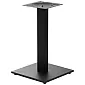 Central table leg made of steel, square base, black color, base 45x45 cm, height 72 cm
