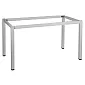 Metalinis stalo rėmas kvadratinėmis kojomis, dydis 136x66 cm, aukštis 72,5 cm, įvairios rėmo spalvos
