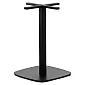 Centrinė stalo kojelė metalinė, juodos spalvos, pagrindo matmenys 55x55 cm, aukštis 73 cm