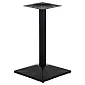 Central table leg made of metal, black color, base dimensions 50x50 cm, height 73 cm