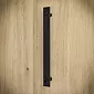 Liels melns tērauda durvju rokturis, 2 gabalu komplekts, garums 35.6 cm
