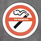 Large, round, lasting decorative metal sign 