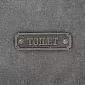 Informative rectangular shape cast iron sign Toilet, dimensions 3.2x11.5 cm, set of 10 pcs.