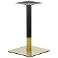 Metalinis stalo pagrindas aukso ir juodos spalvos derinys, apatinė plokštė 45x45 cm, aukštis 72,5 cm, tinka stalviršiams 70x70 cm