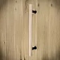 Puidust ja terasest lükandukse käepide, kõrgus 40 cm, kaal 430 grammi, komplektis 3 tk.