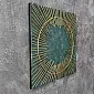 Abstraktus 3D metalo sienos menas, vaizdas „Saulė“, dydis 60x60cm