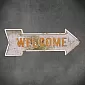 dekoratyvine-sienu-lenta-welcome-rodykle-matmenys-45x16-cm